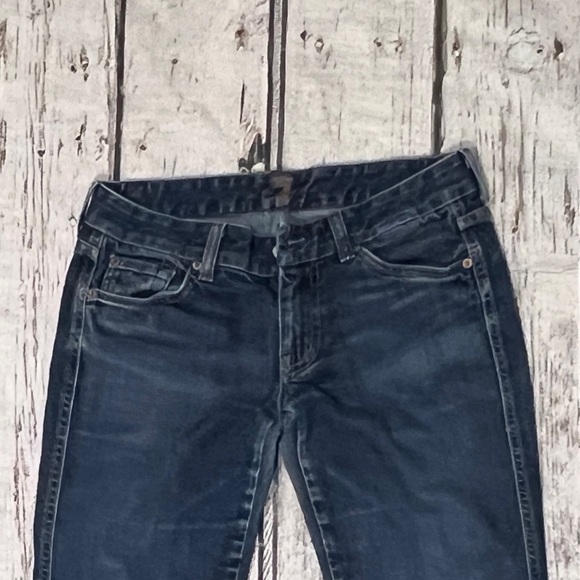 Women's 7 For All Mankind "A Pocket" Denim Blue Jeans Made In USA Pants - Picture 6 of 15